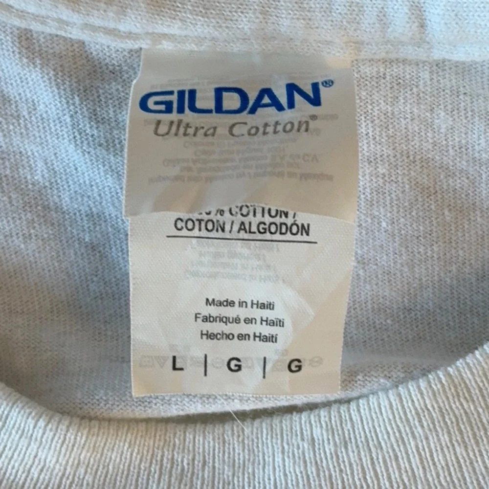 Gildan White Long Sleeve Men's Tee - Picture 6 of 6